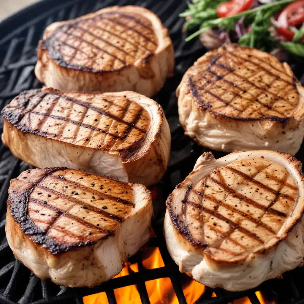 Grilling Greatness Achieving Mouthwatering Sear on Thick-Cut Pork Chops